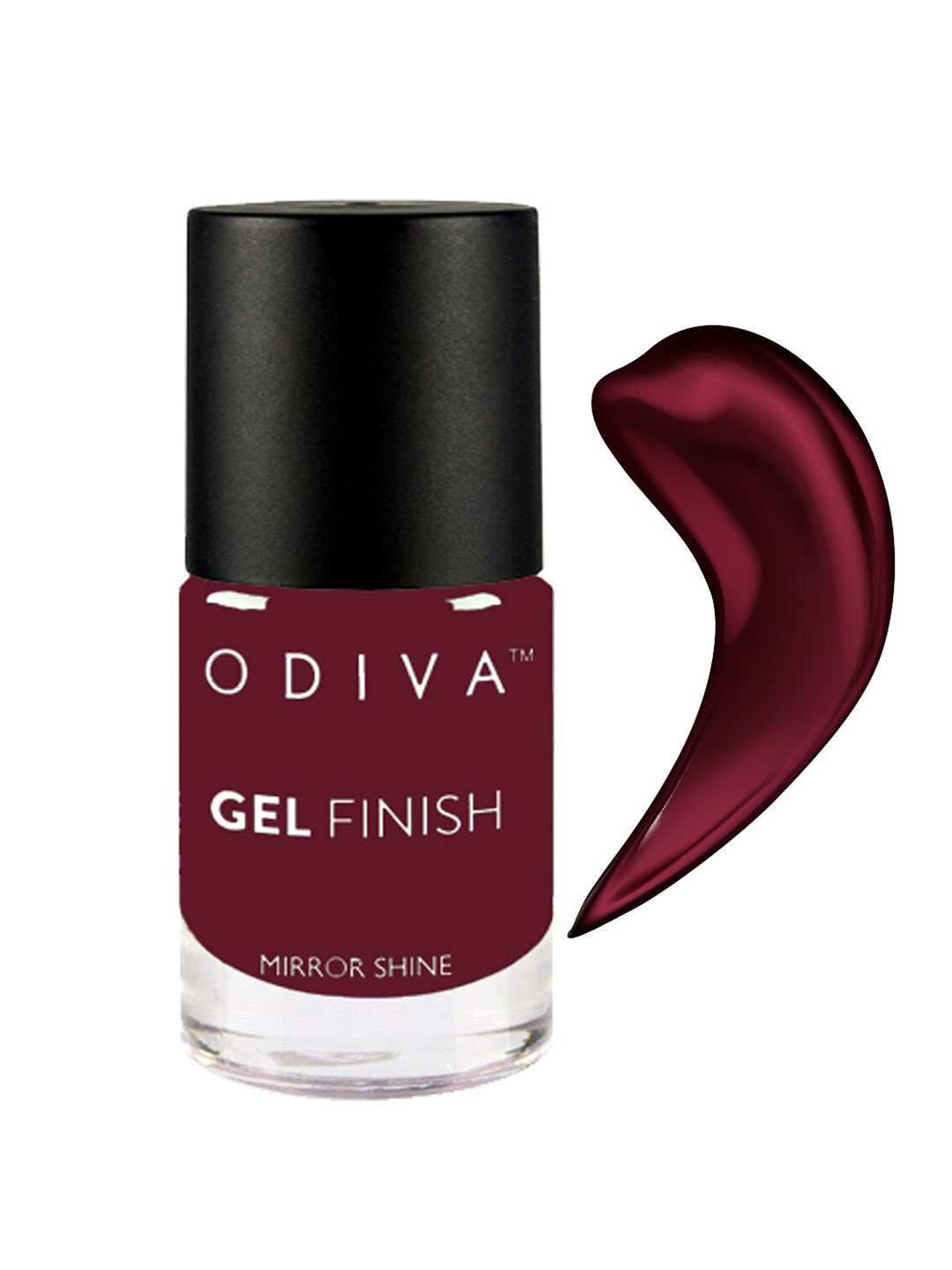 

ODIVA Gel Finish Mirror Shine Long-Wearing Nail Polish 11 ml - Berry Crush 004, Red