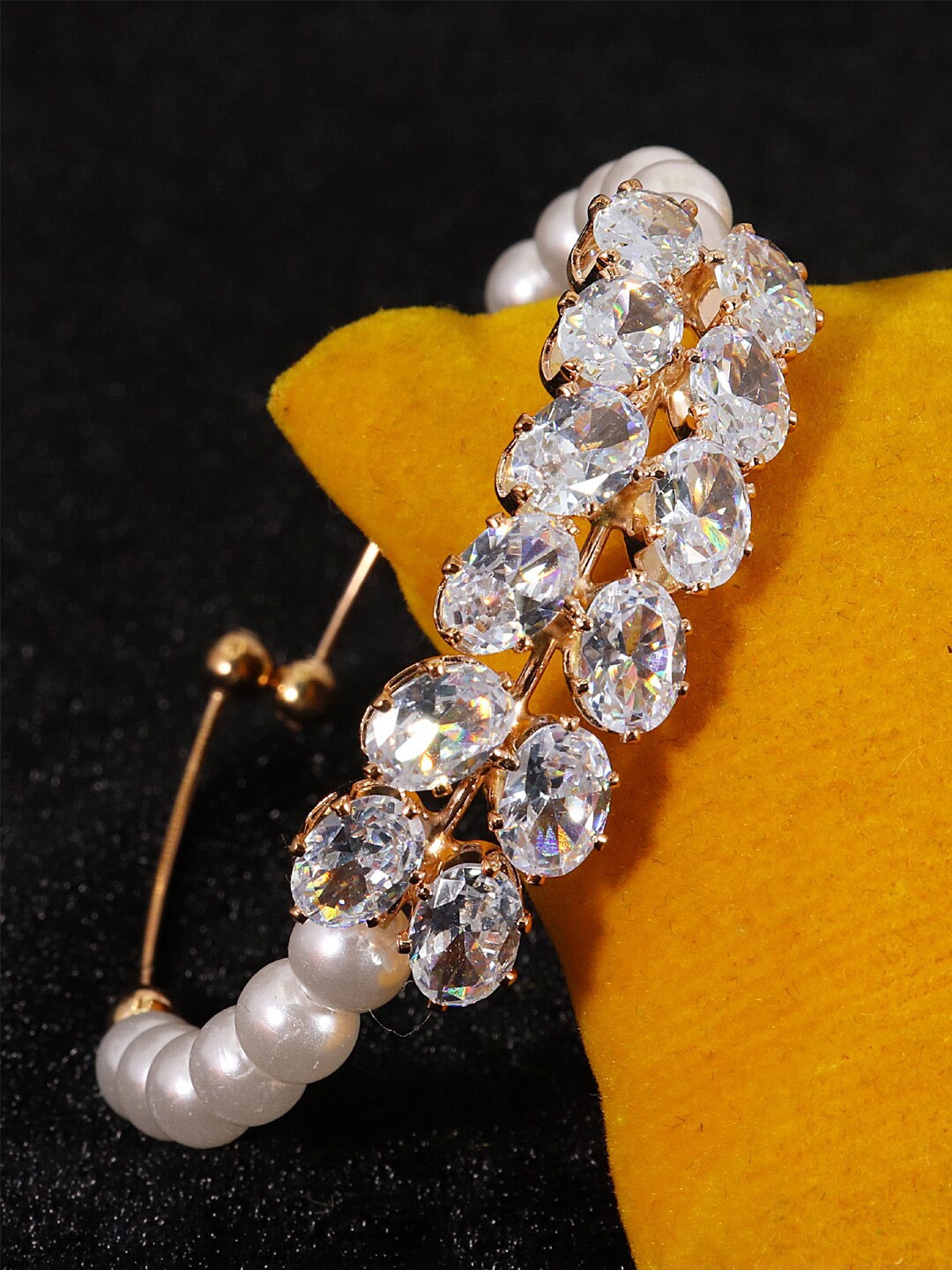 

NMII Women AD Studded Bangle-Style Bracelet, Gold