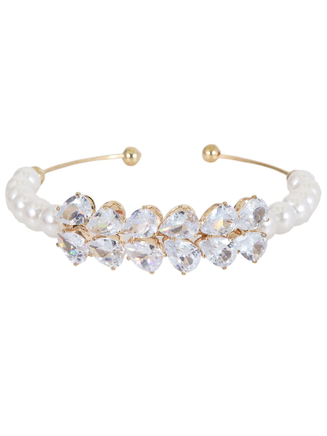 

NMII Women AD Studded Bangle-Style Bracelet, Gold