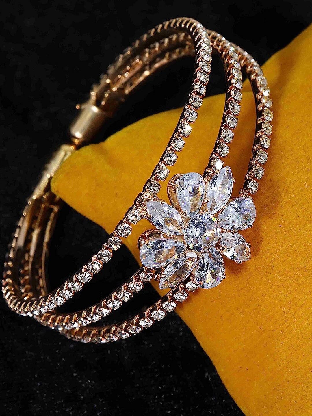 

NMII Women AD Studded Bangle-Style Bracelet, Gold