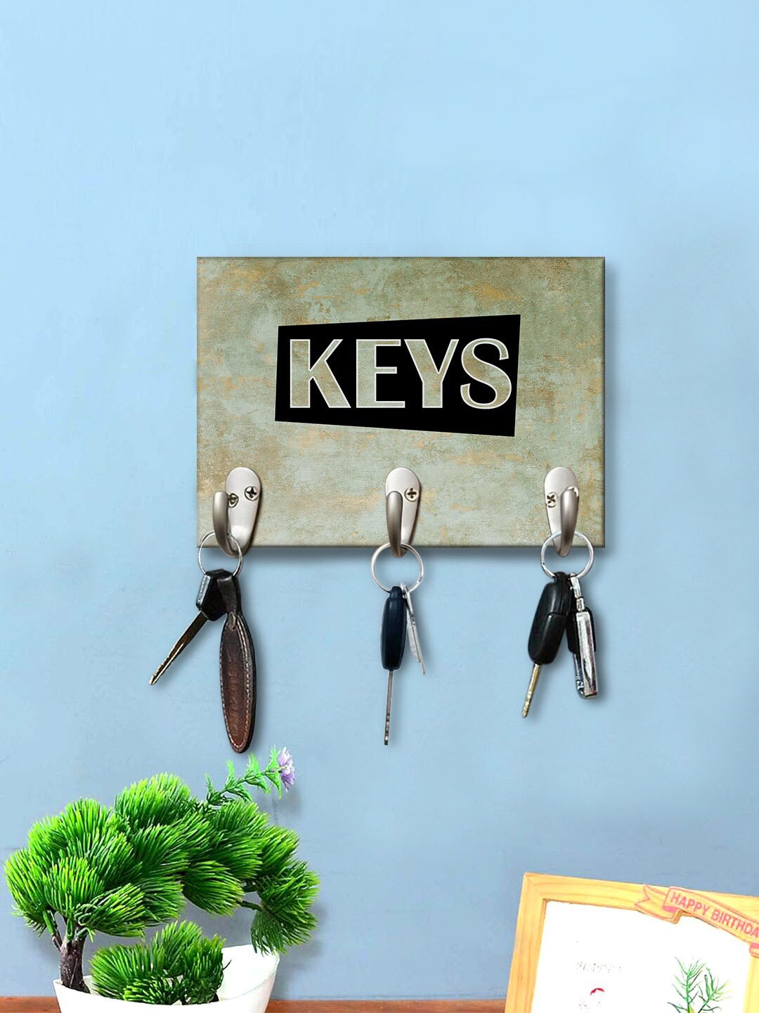 

999Store Abstract Keys Modern Art View Keys Holders, Green