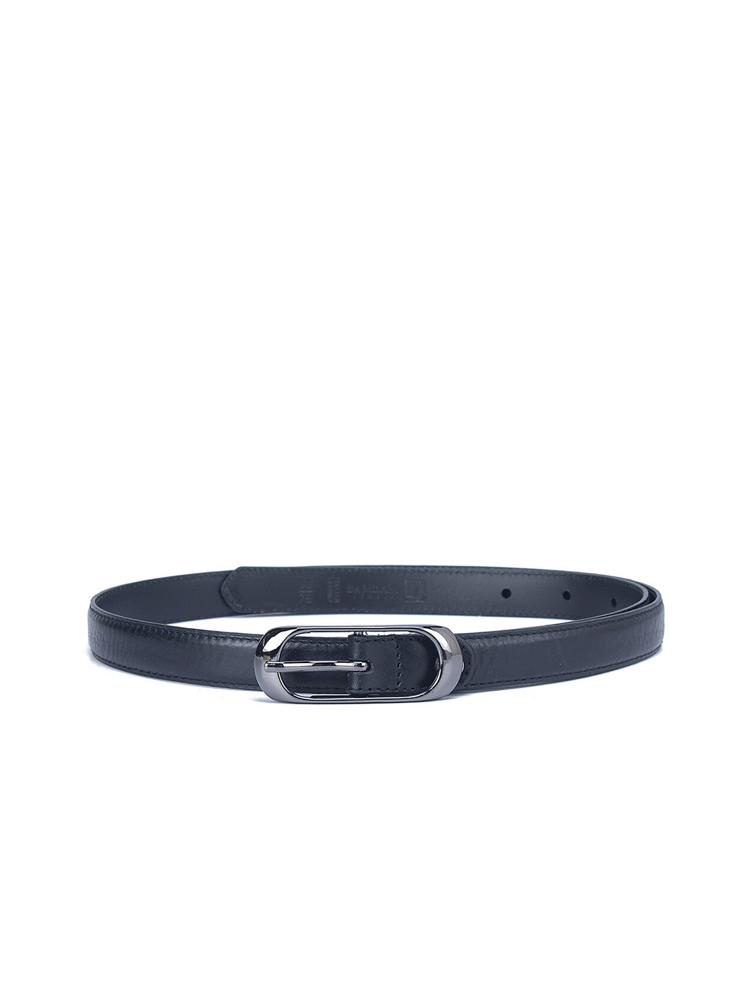 

Da Milano Women Textured Leather Reversible Belt, Black