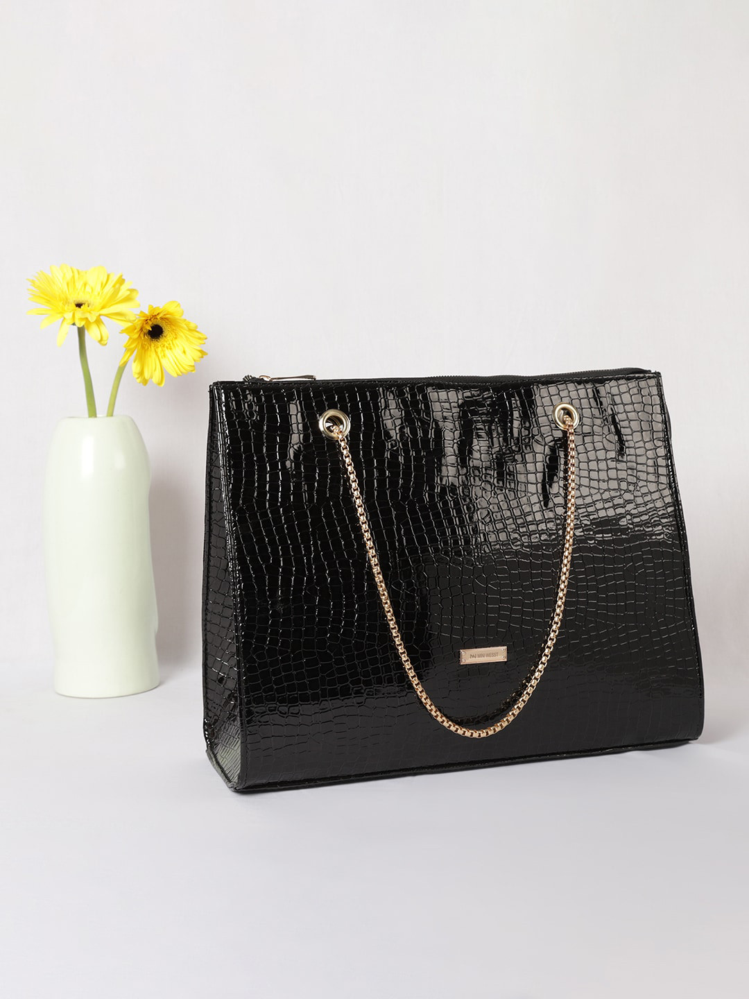 

MINI WESST Animal Structured Handheld Bag, Black