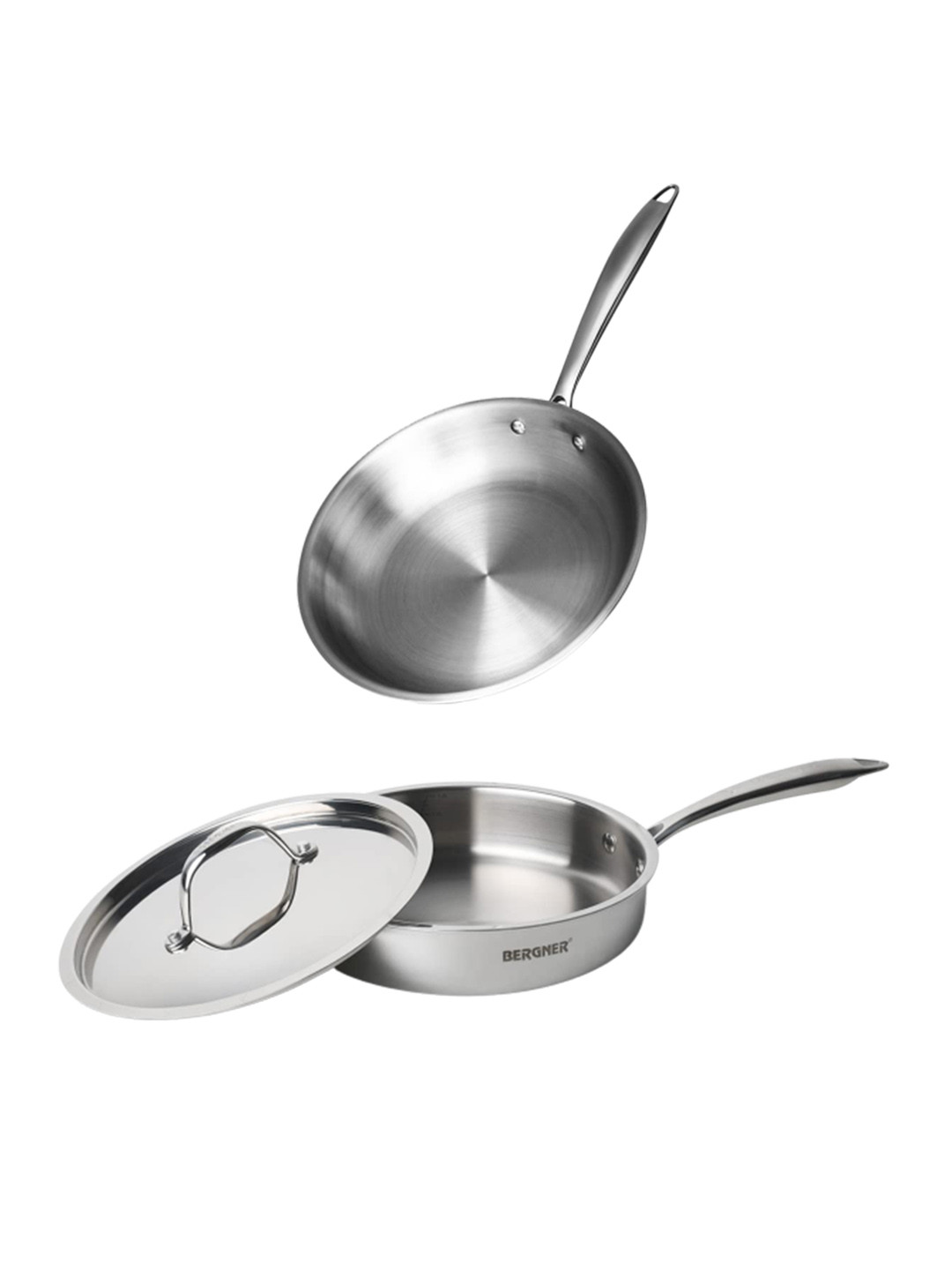 

BERGNER Argent Triply 3 Pieces Stainless Steel Cookware Set