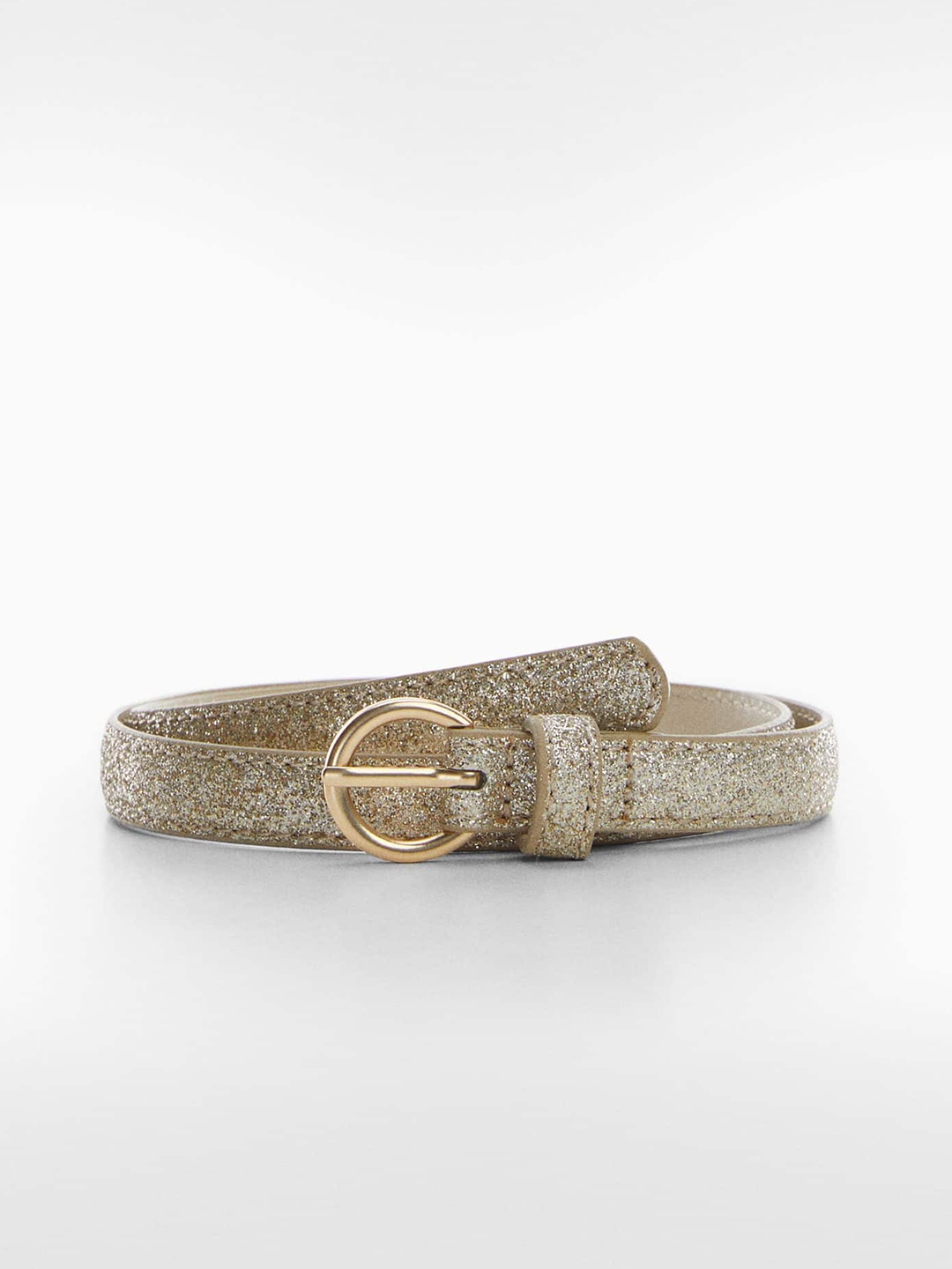 

Mango Kids Girls Shimmery Belt, Gold