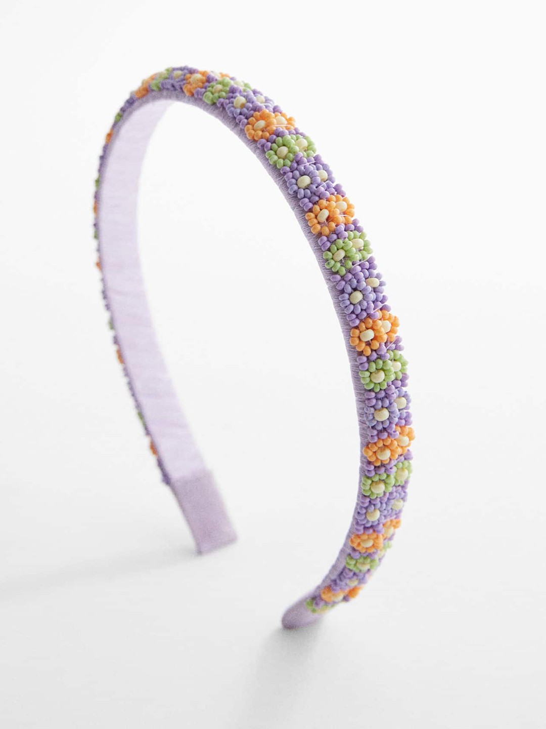 

Mango Kids Girls Floral Beaded Hairband, Purple