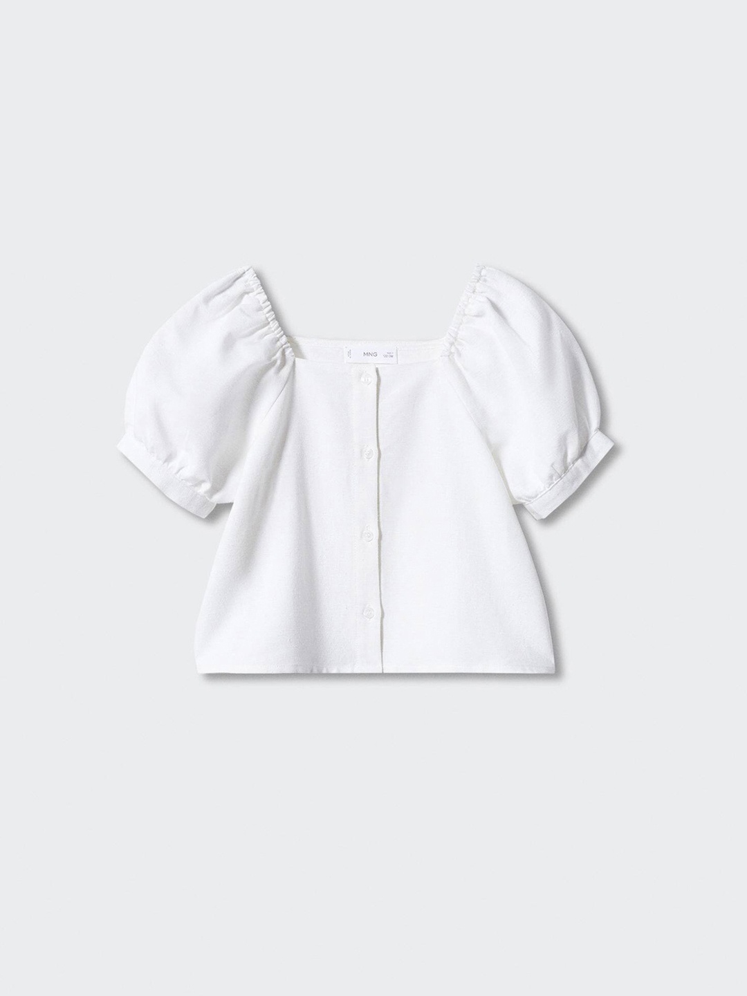 

Mango Kids Girls Puff Sleeve Top, White