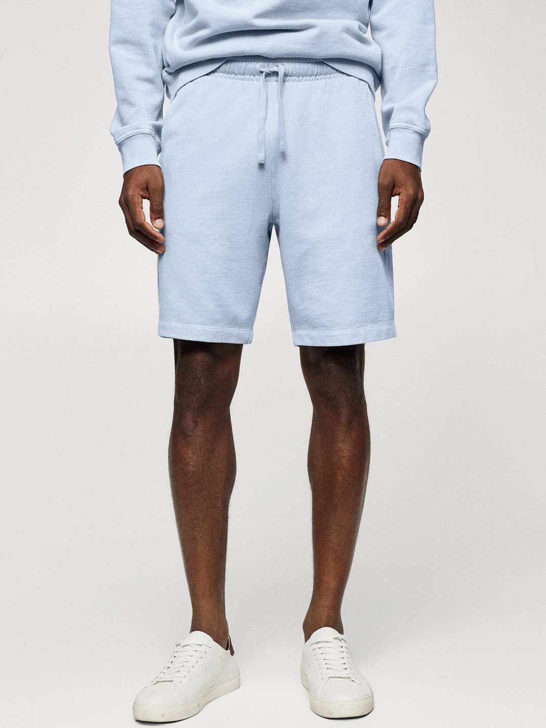 

MANGO MAN Cotton Jogging Shorts, Blue