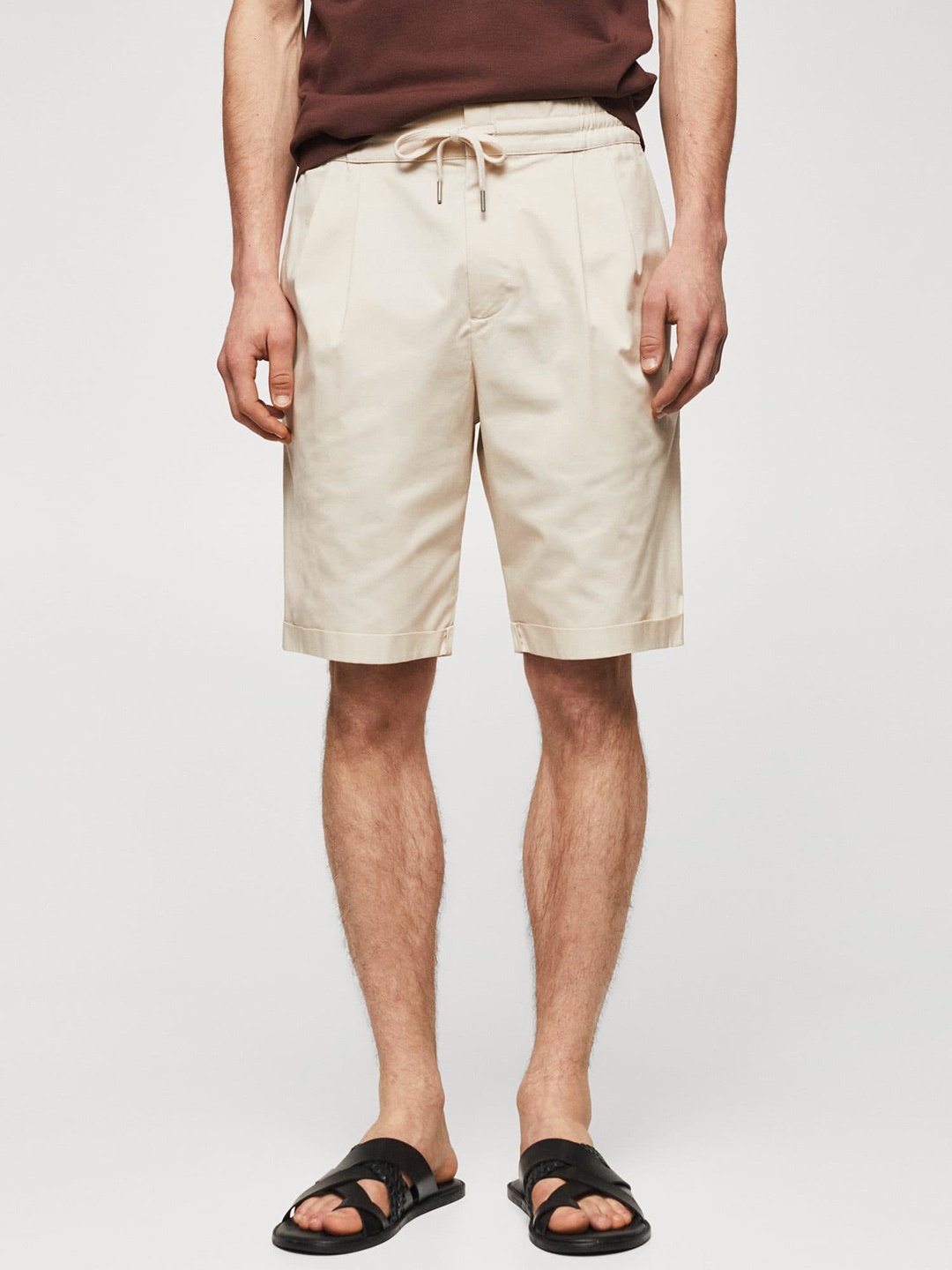 

MANGO MAN Men Shorts, Cream