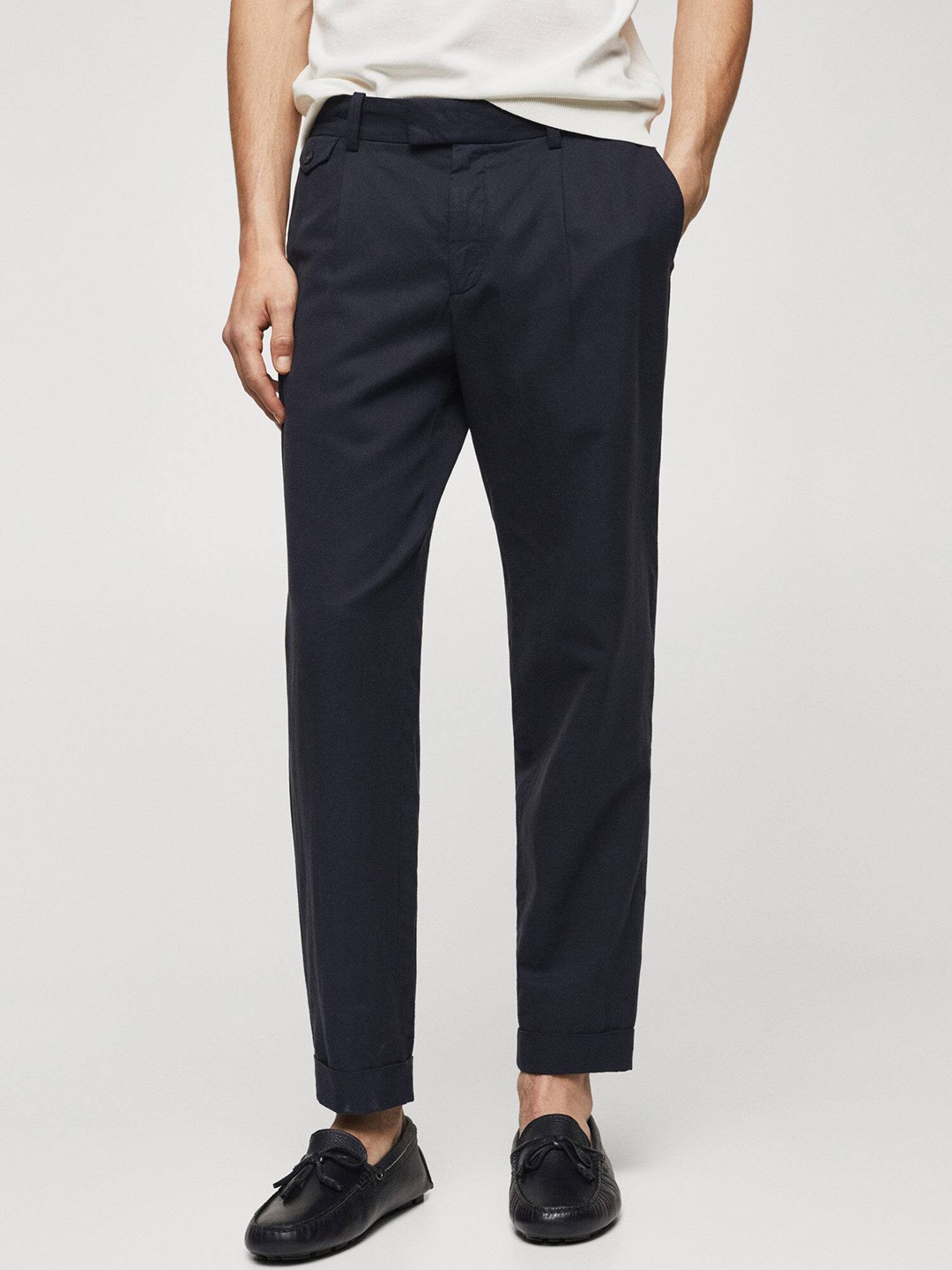 

MANGO MAN RegularRegular Trousers, Navy blue