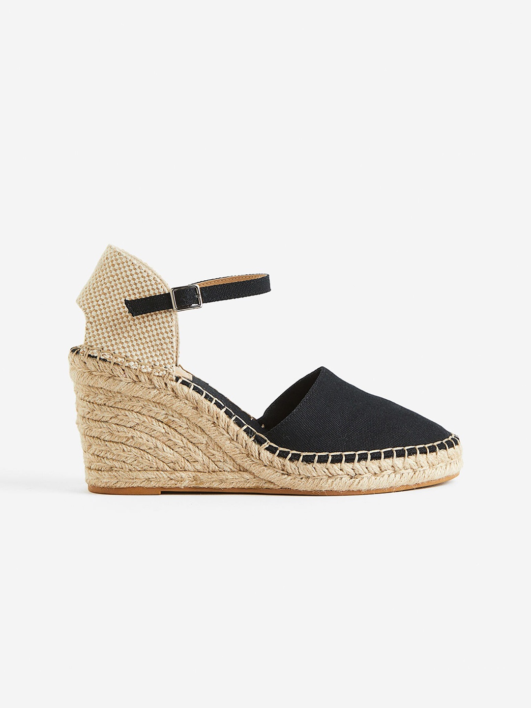 

H&M Women Wedge-Heeled Espadrilles, Black