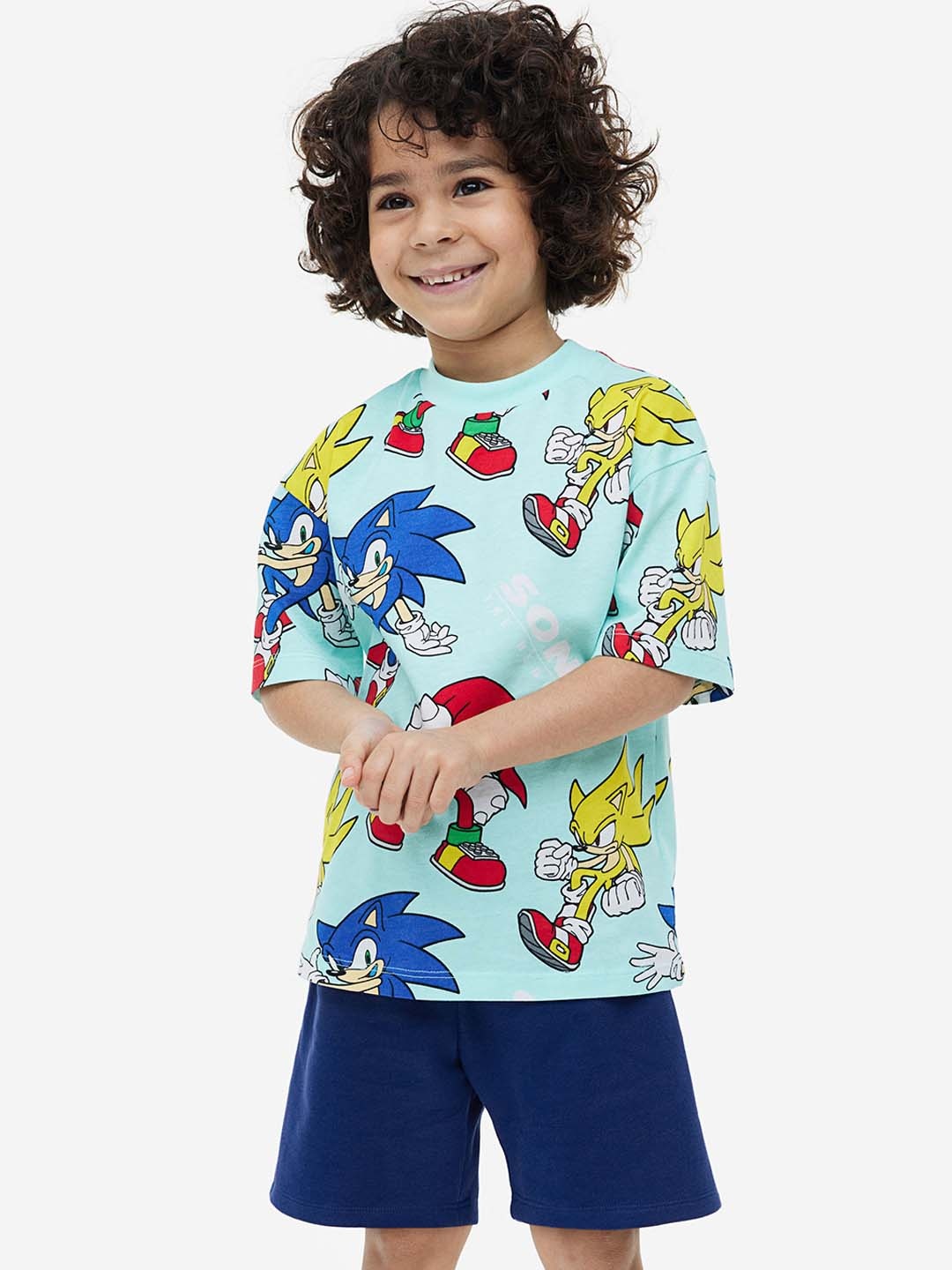 

H&M Boys 2-Piece Printed Set, Turquoise blue
