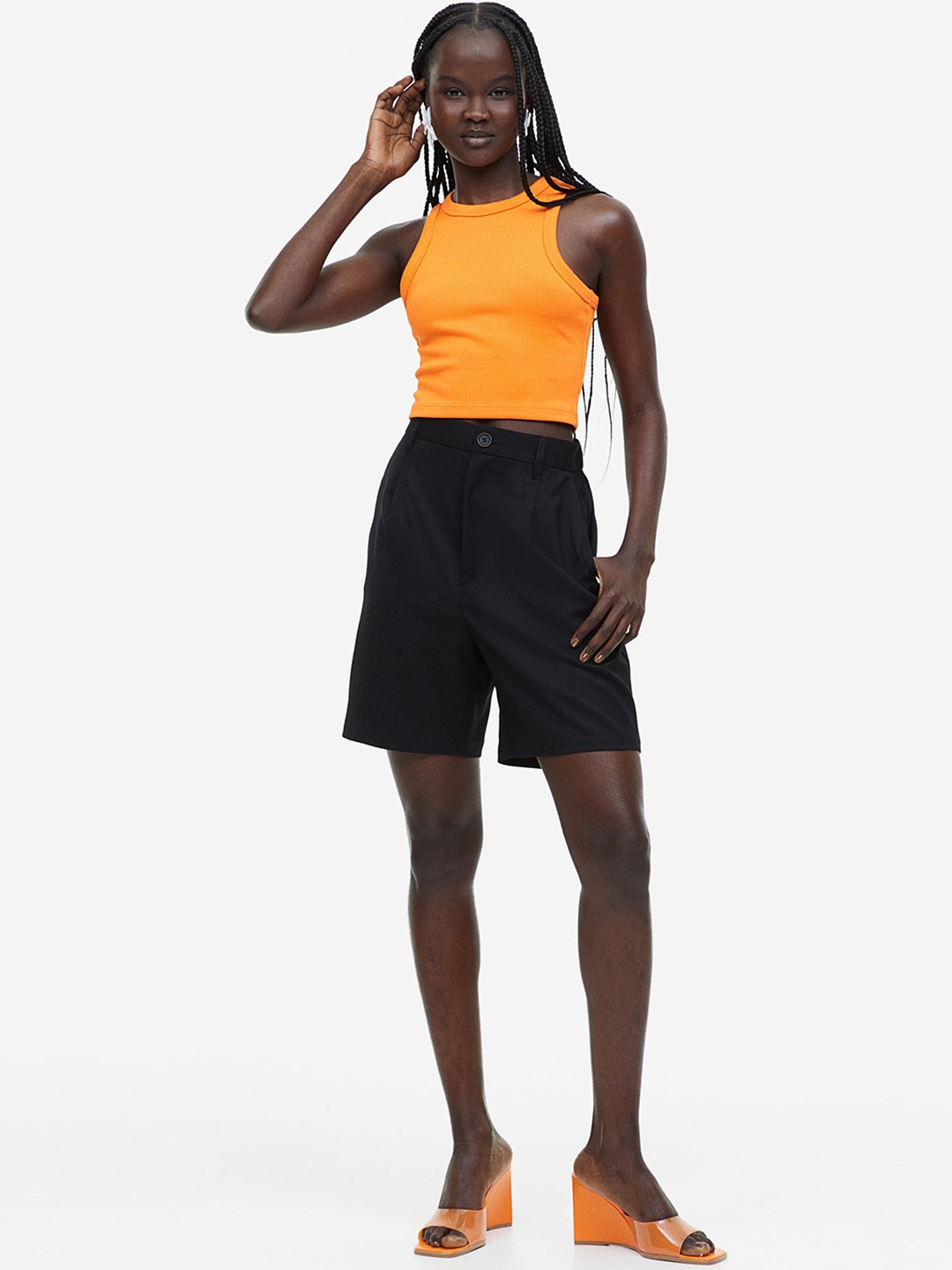 

H&M Women Tailored Shorts, Black