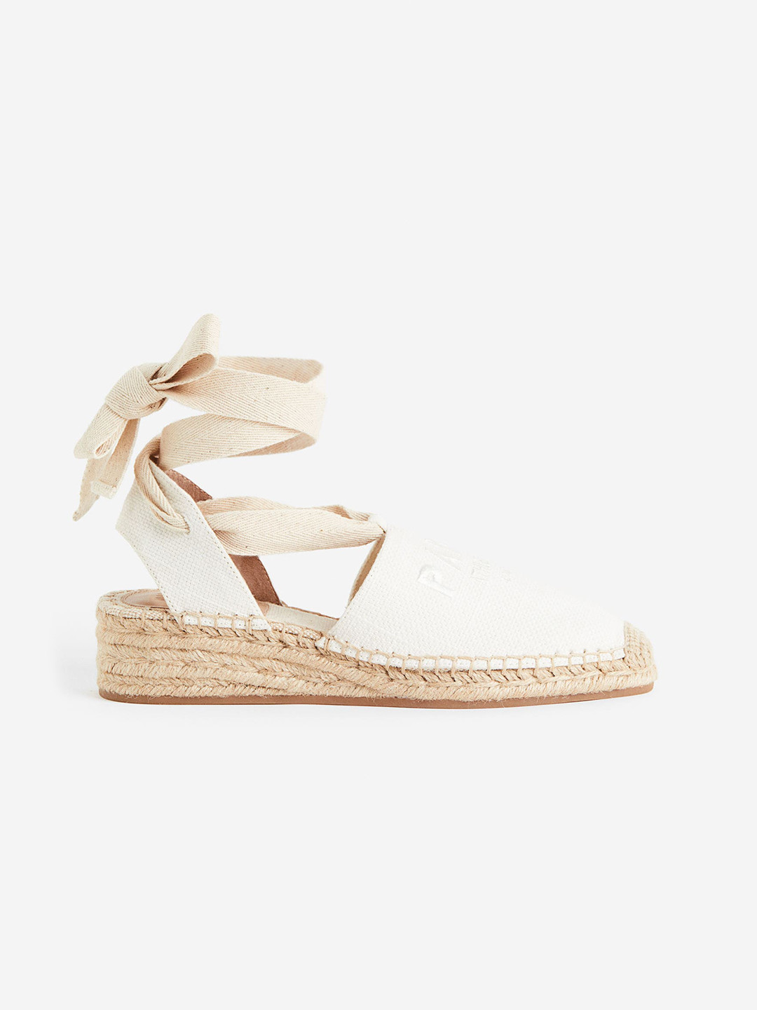 

H&M Women Tie-Strap Espadrilles, White