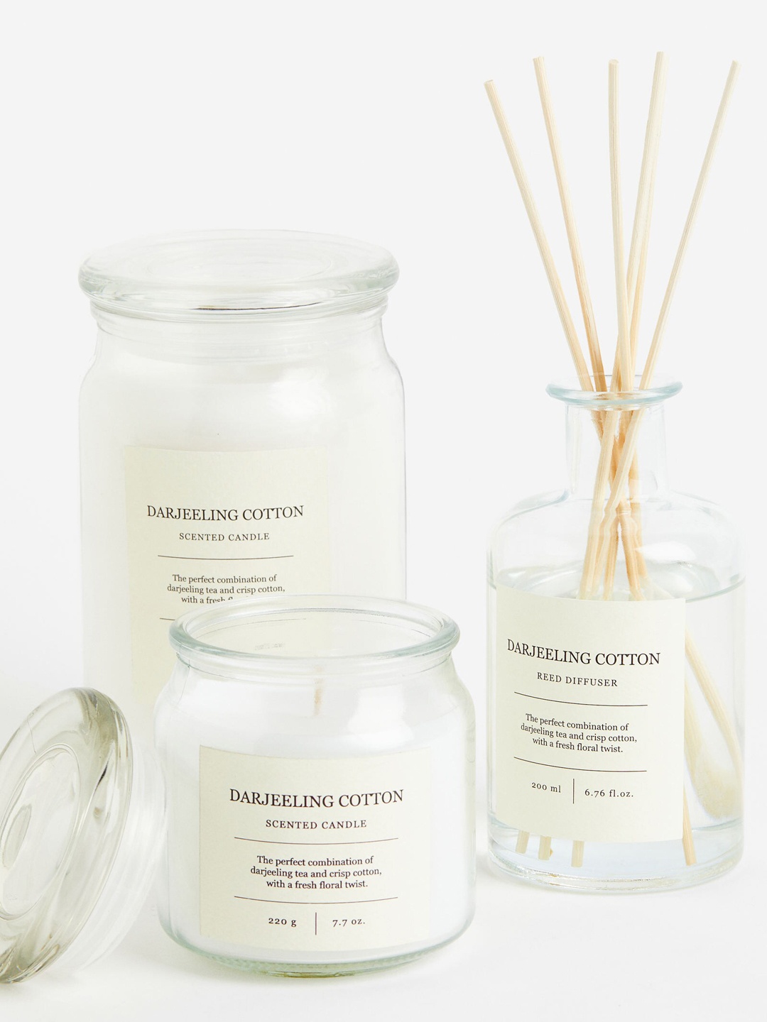 

H&M White Scented Candle In A Glass Jar