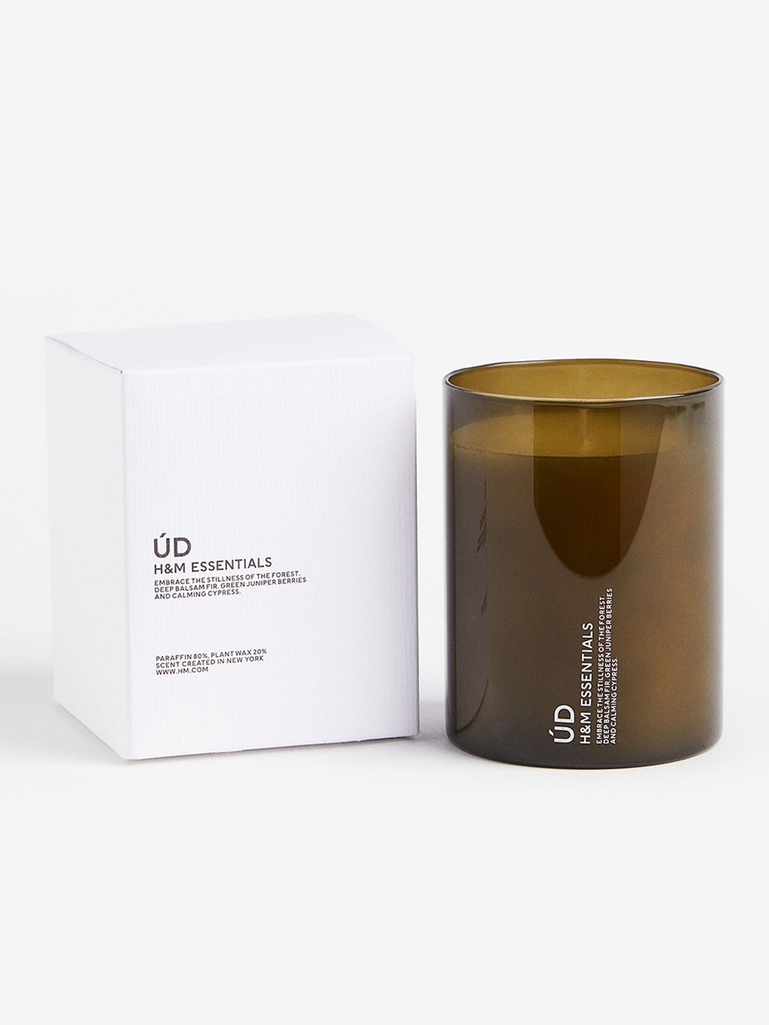 

H&M Brown Scented Candle In Glass Holder