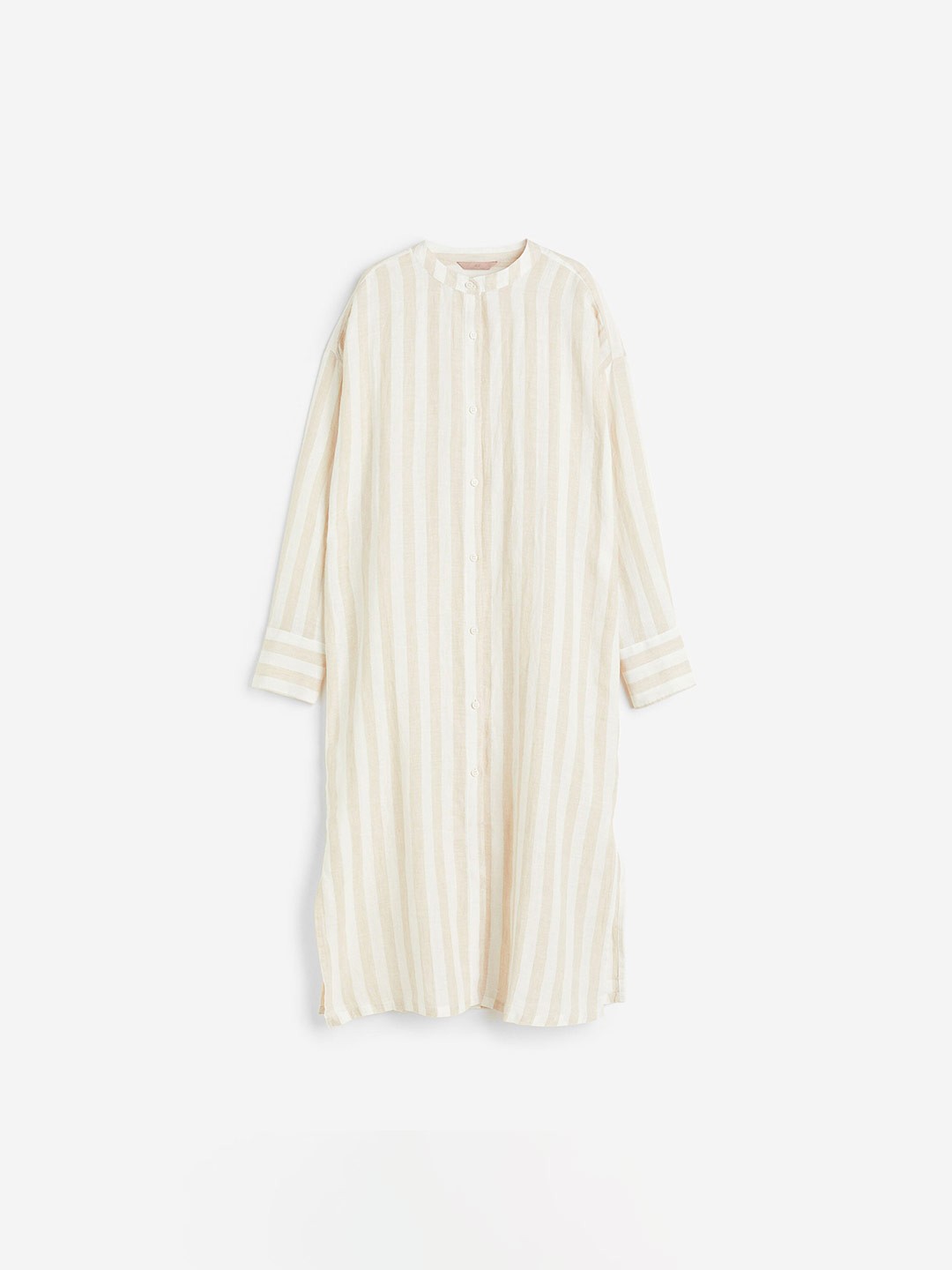 

H&M Women Linen-Blend Nightdress, Beige