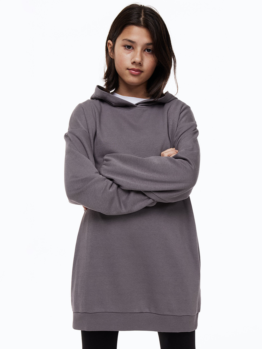 

H&M Girls 2-Piece Dress & Leggings Set, Grey