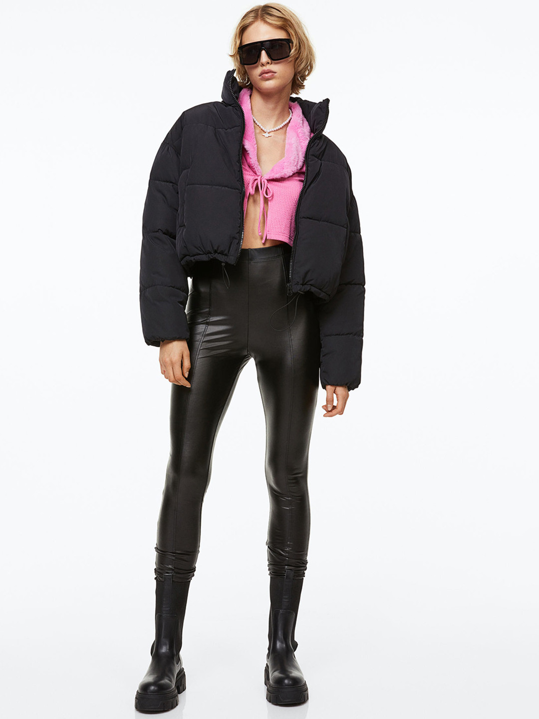 

H&M Women High Waisted Leggings, Black