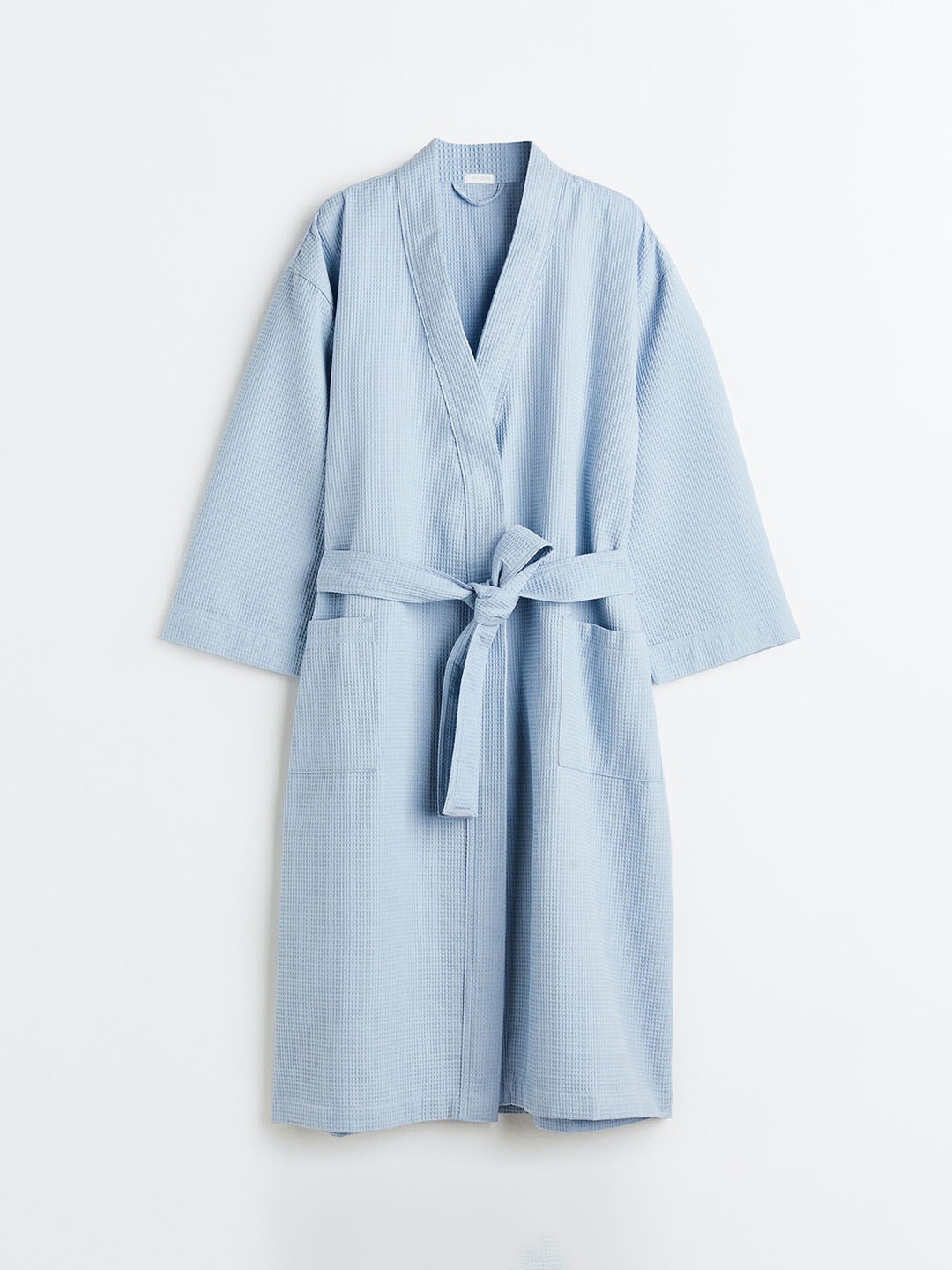 

H&M Women Waffled Dressing Gown, Blue