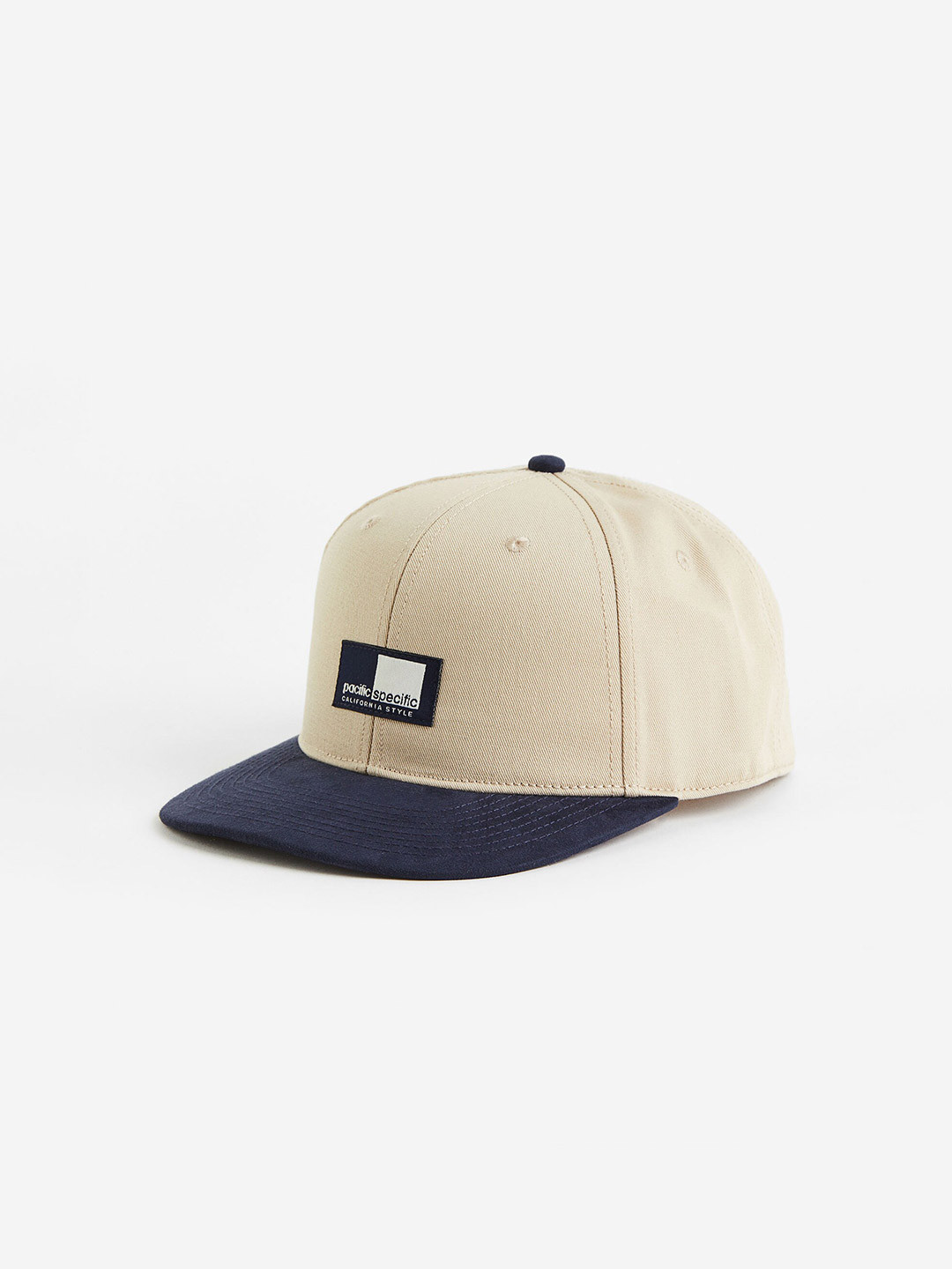

H&M Men Pure Cotton Cap With An Applique, Beige