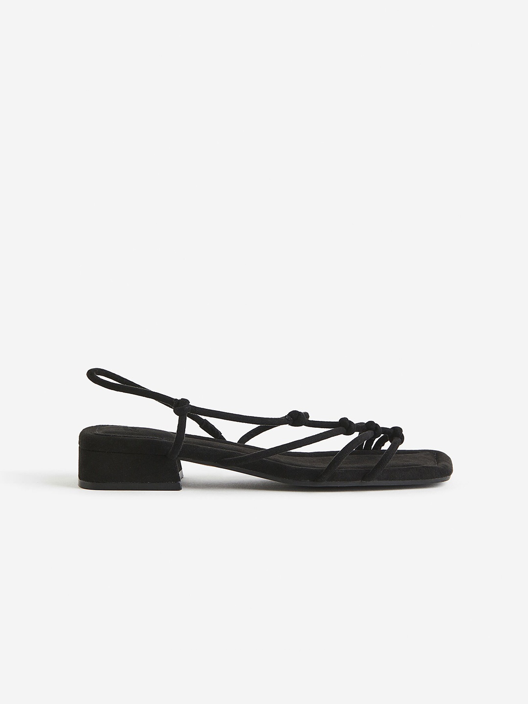 

H&M Women Knot-Detail Strappy Sandals, Black
