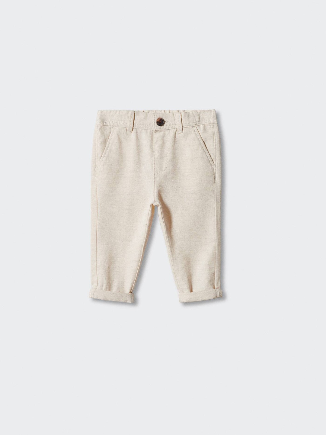 

Mango Kids Boys Chinos Trousers, Beige