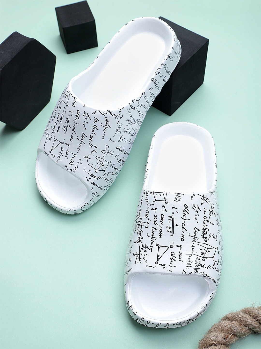 

Pampy Angel Men YEE-All-Formula Printed Croslite Sliders, White