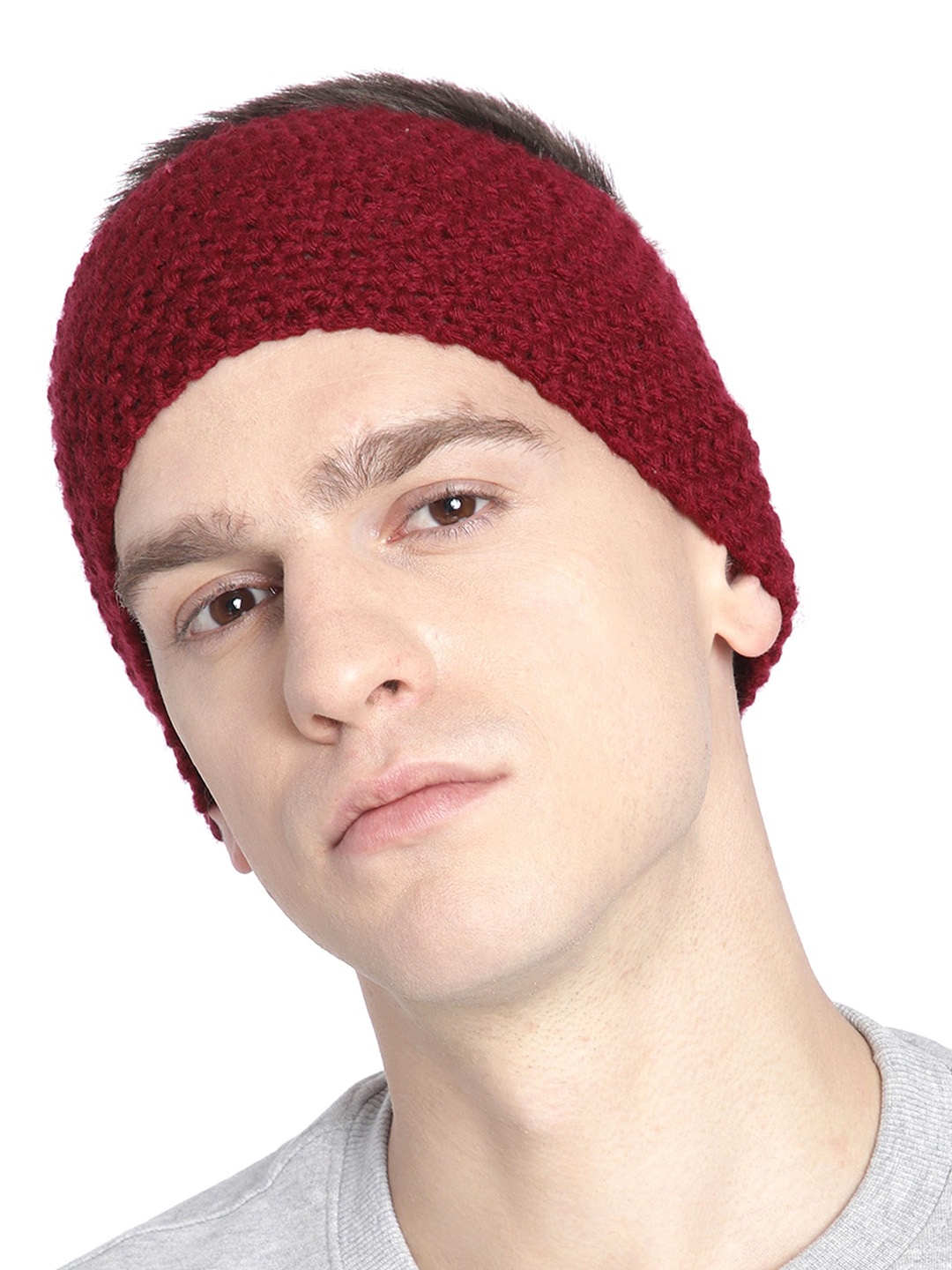 

Magic Needles Knitted Chill Wrap Headband, Maroon