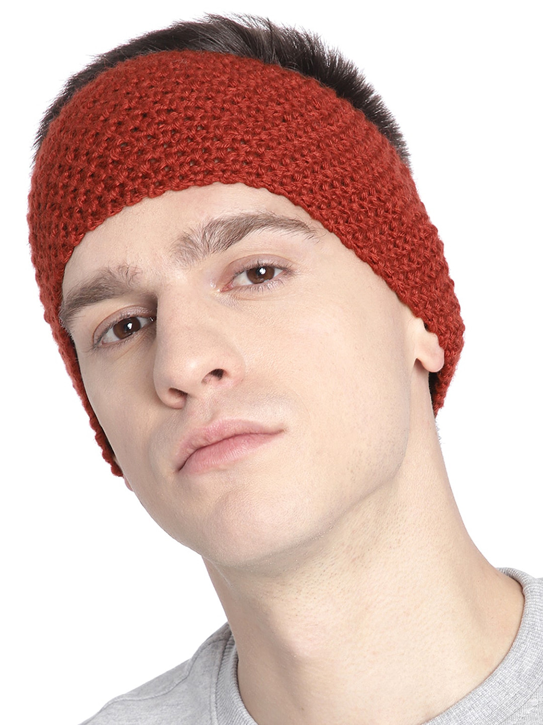 

Magic Needles Woven Design Chill Wrap Headband, Red