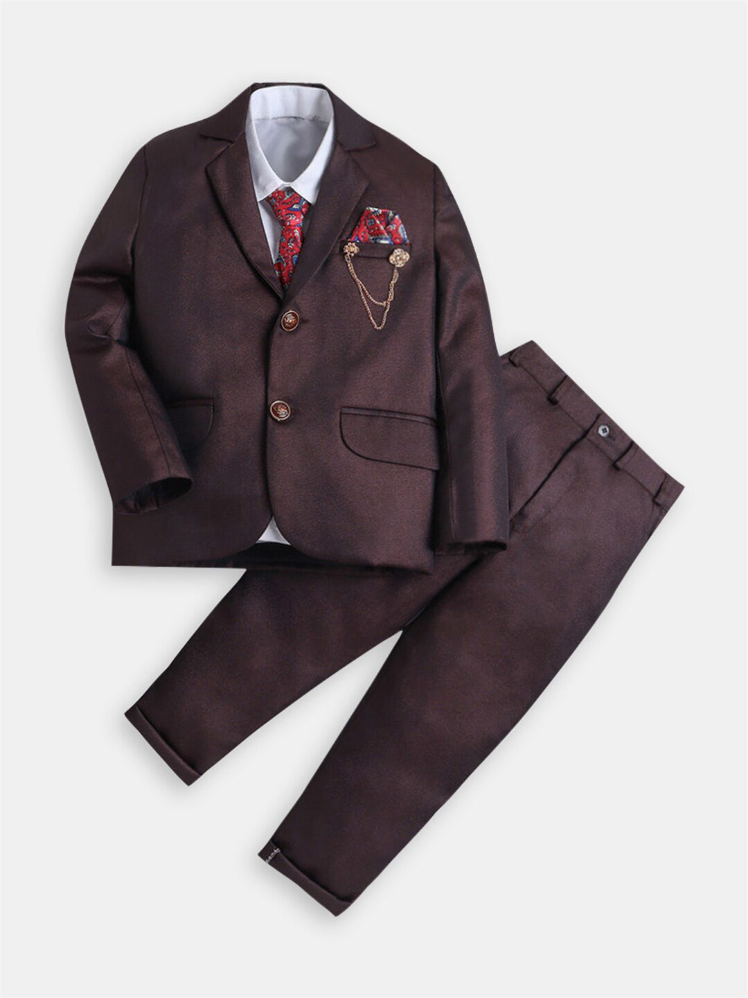 

Hopscotch Boys 4 Piece Suits, Brown