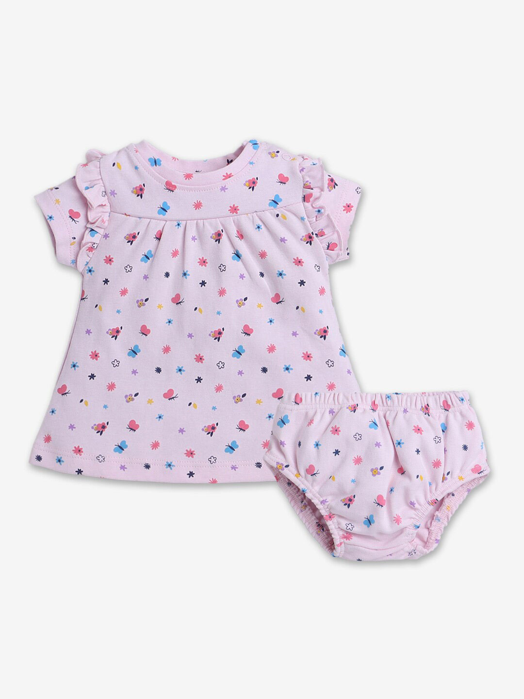 

Hopscotch Girls Conversational Printed Pure Cotton Top With Shorts, Lavender