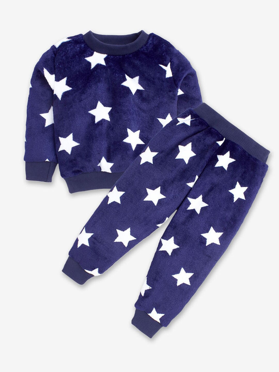 

Hopscotch Girls Printed T-shirt with Trousers, Blue