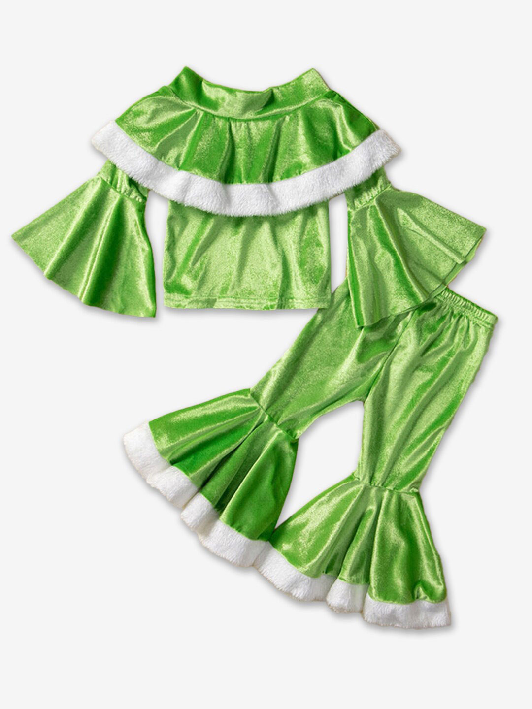 

Hopscotch Girls Top with Trousers, Green