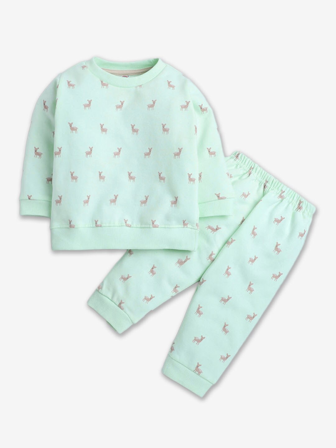 

Hopscotch Infants Boys Printed T-shirt With Pyjamas Set, Sea green