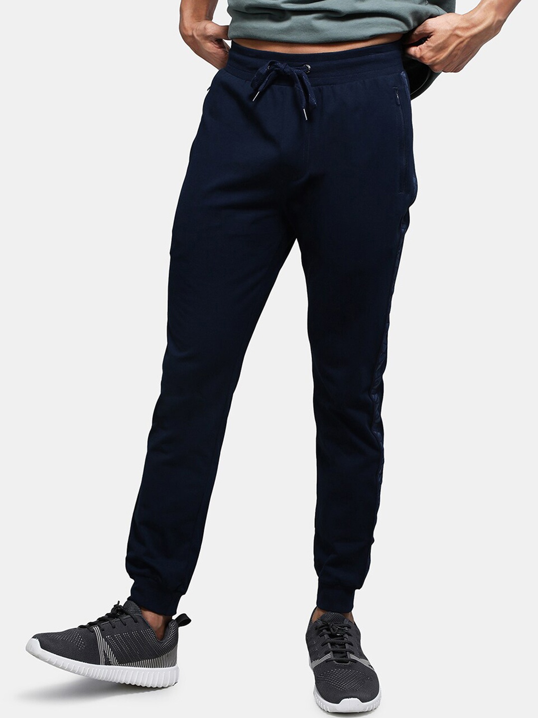 

Jockey Men Slim Fit Mid-Rise Cotton Joggers, Navy blue