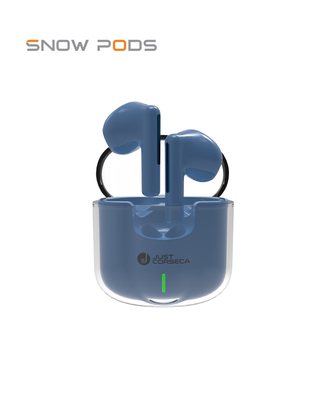 

JUST CORSECA Snow Pods Wireless Powerbuds Headphones, Blue