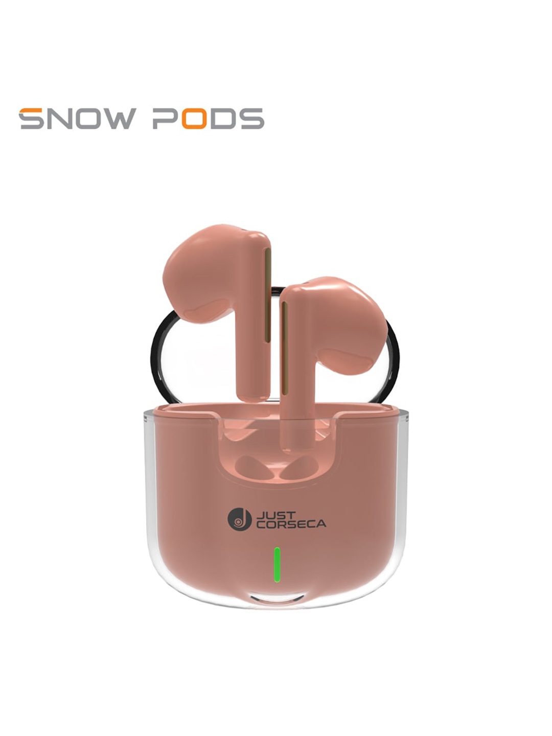 

JUST CORSECA Snow Pods Wireless Powerbuds Headphones, Pink