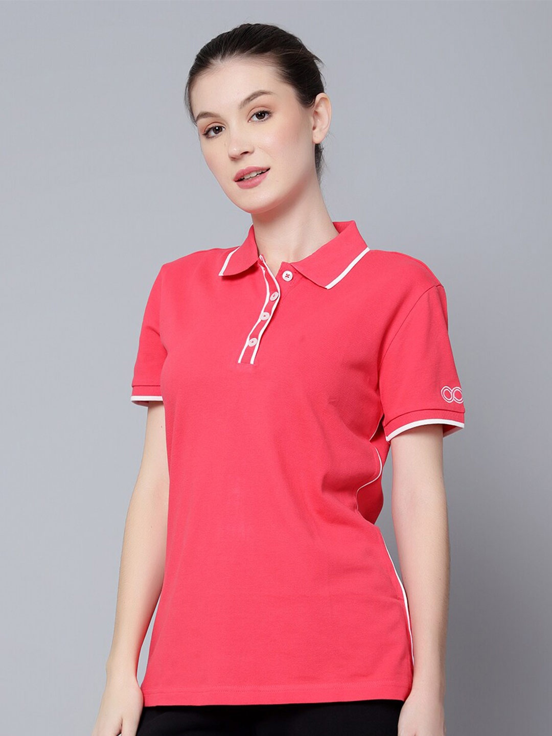 

Shiv Naresh Polo Collar 3D Fit Cotton T-shirt, Red