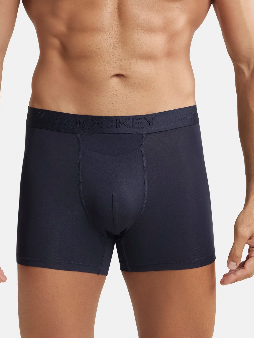 

Jockey Tencel Micro Modal Solid Boxer Brief with Internal Breathable Mesh-IC52, Blue