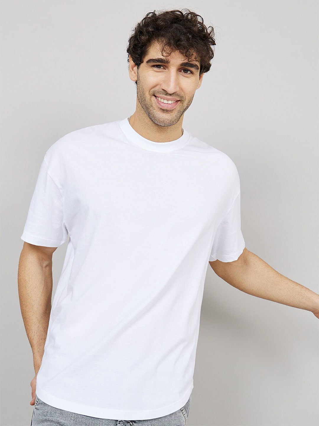 

Styli Round Neck Oversized T-Shirt, White
