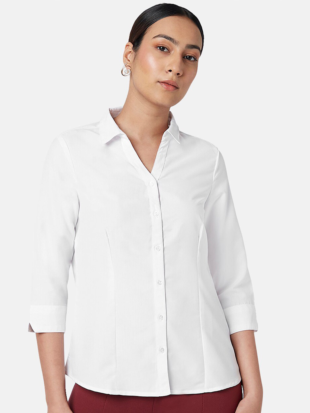 

Annabelle by Pantaloons Spread Collar Casual Shirt, White