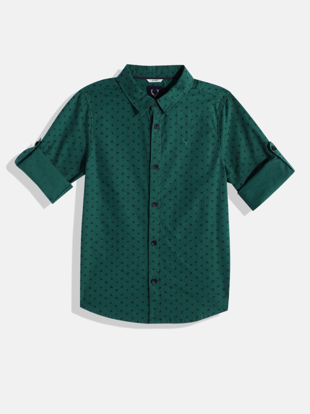 

Allen Solly Junior Boys Printed Pure Cotton Casual Shirt, Green