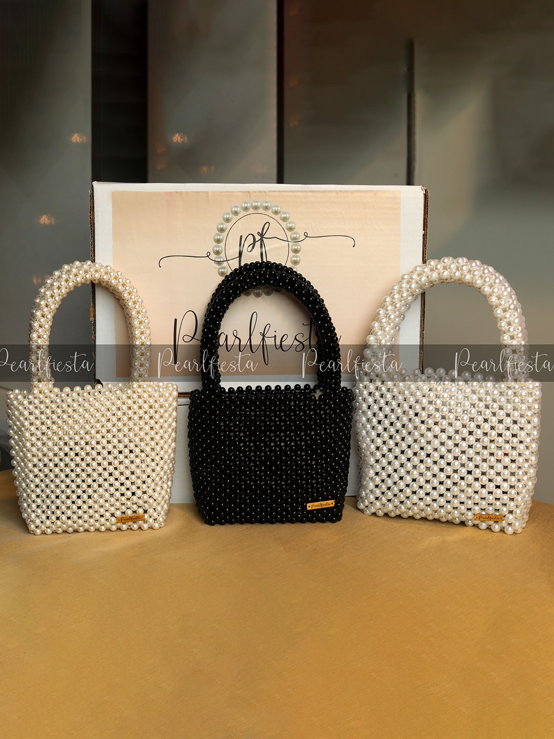 

Pearlfiesta Black Oversized Swagger Tote Bag