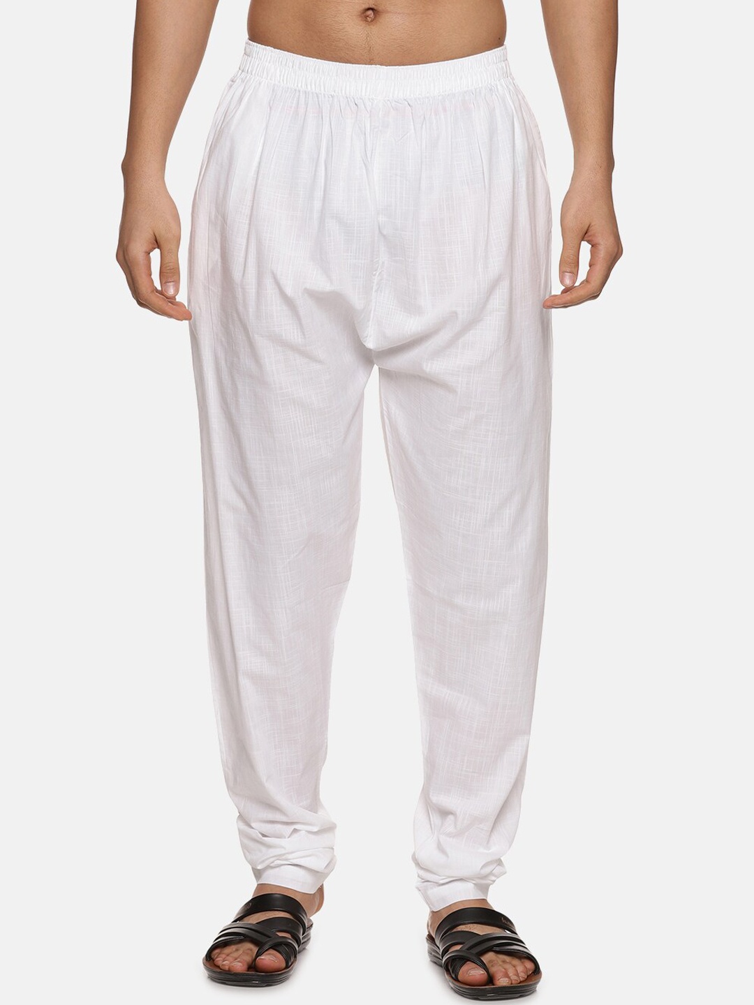 

Sethukrishna Men Mid Rise Cotton Pyjamas, White