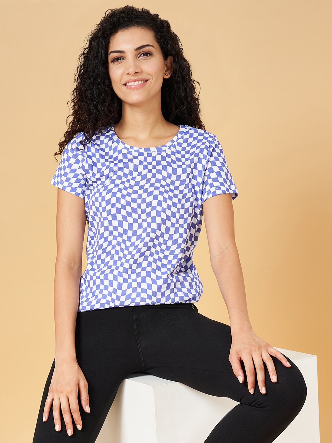 

Ajile by Pantaloons Printed Cotton Sports T-Shirt, White