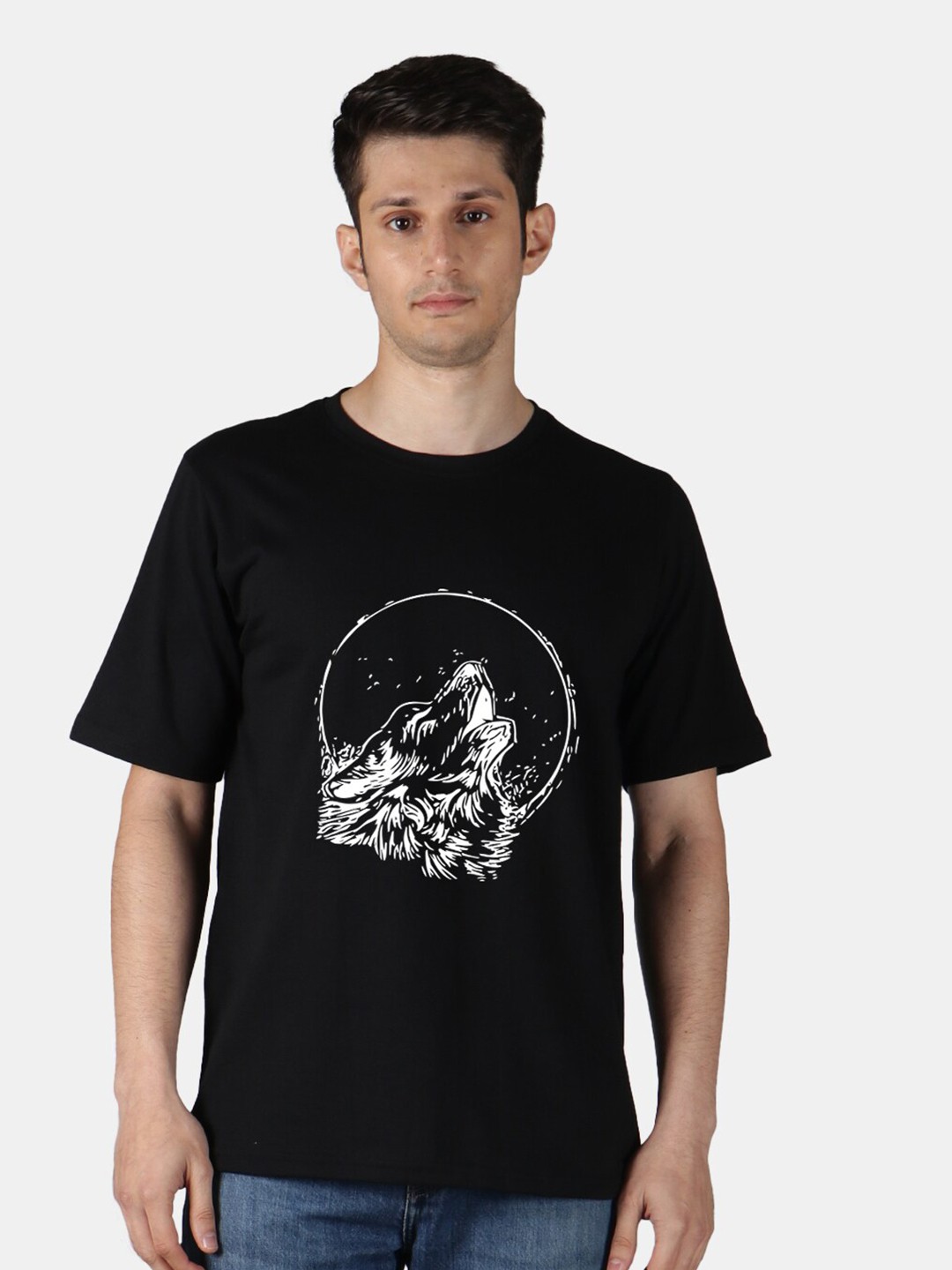 

Mad Over Print Graphic Printed Cotton T-Shirt, Black