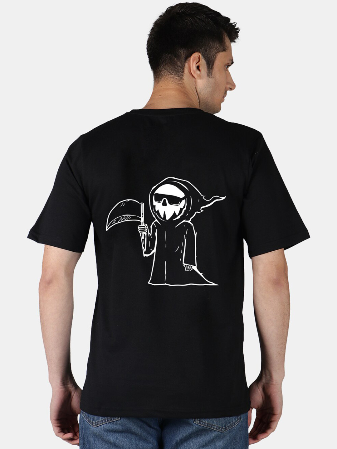 

Mad Over Print Typography Printed Cotton T-shirt, Black