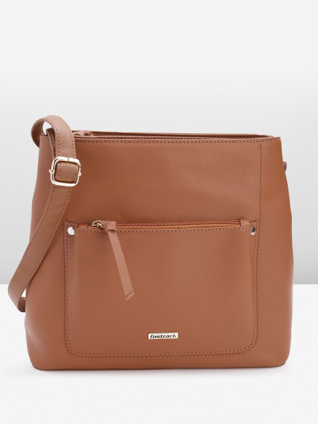 

Fastrack Women Structured Sling Bag, Brown