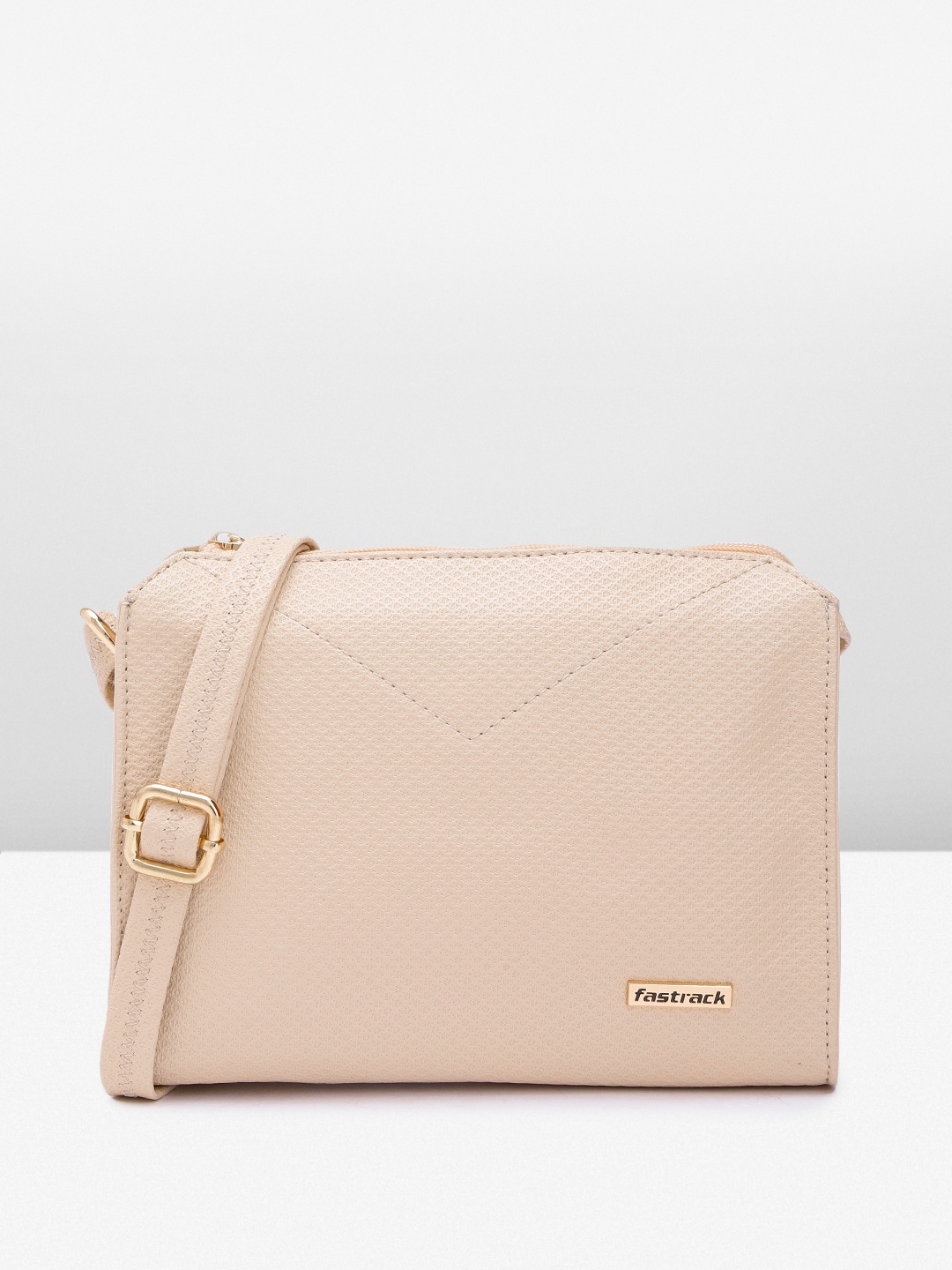 

Fastrack Textured Sling Bag, Beige